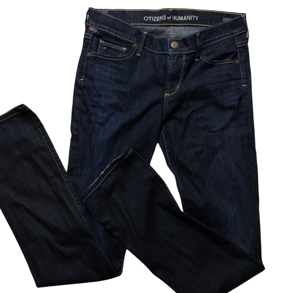 Citizens of Humanity Jeans Ava Dark Wash Denim Low Rise Straight Women's Size 28